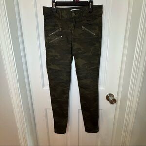 Zara Z1975 Women’s Camo Skinny Moto Jeans Size 4